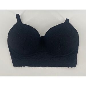 Victoria's Secret Body by Victoria 38D Black Lace Racerback Bralette Padded